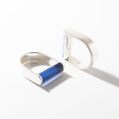 Juno Dusk Blue - Silver Ring