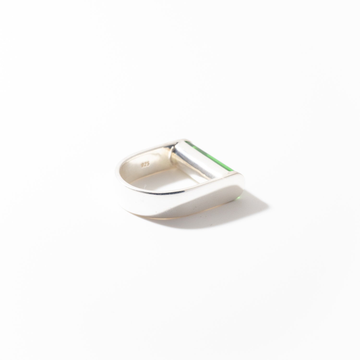 Juno Emerald - Silver Ring