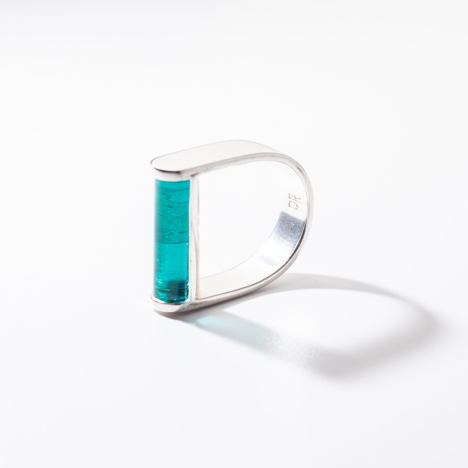 Juno Teal - Silver Ring