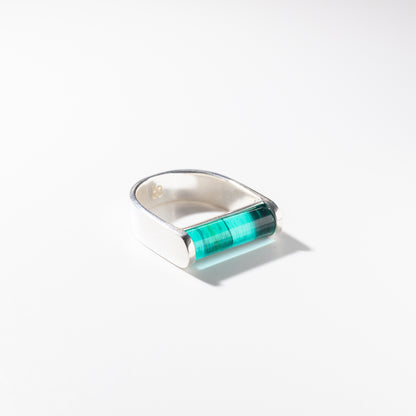 Juno Teal - Silver Ring