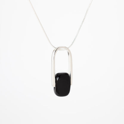 Empire Obsidian - Silver Pendant Necklace
