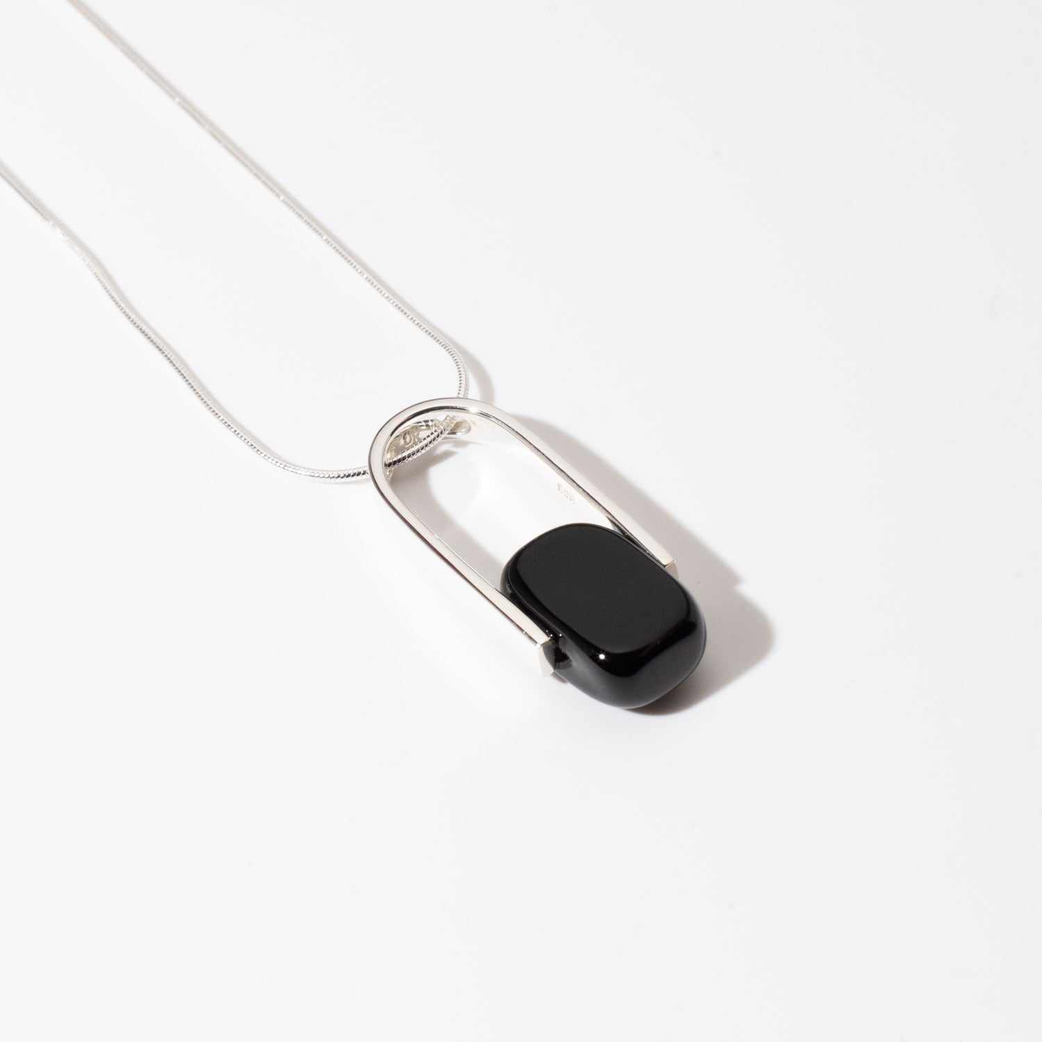 Empire Obsidian - Silver Pendant Necklace