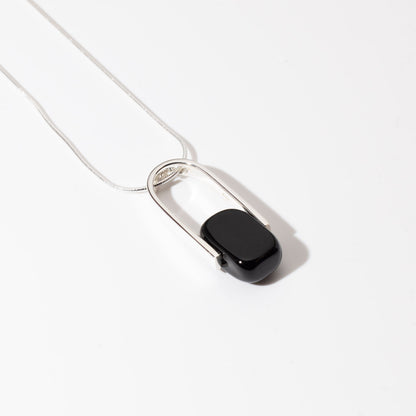 Empire Obsidian - Silver Pendant Necklace