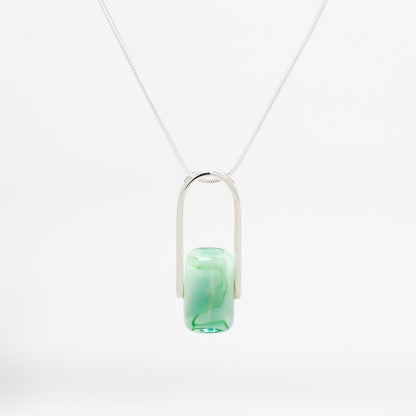 Empire Sea Green - Silver Pendant Necklace