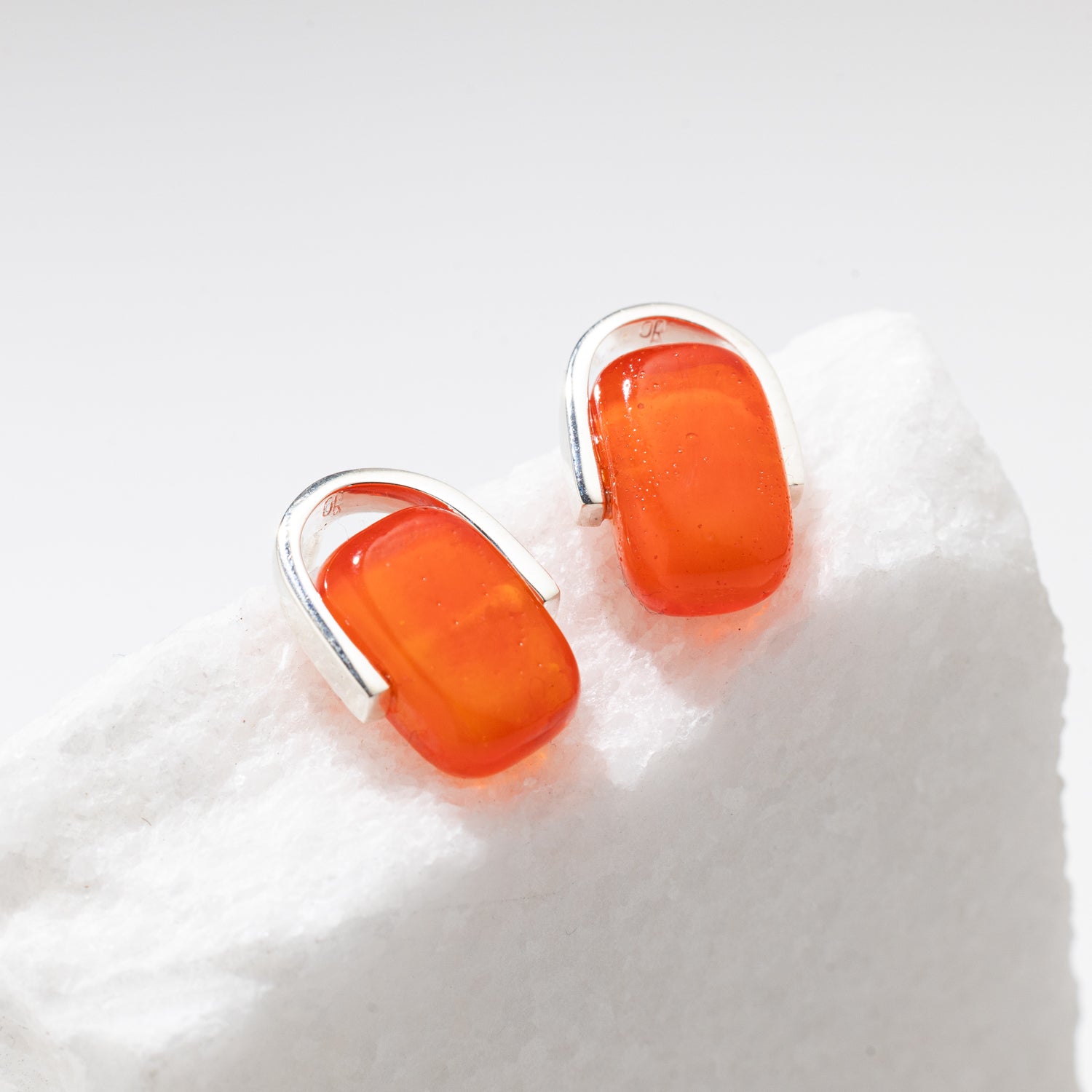 Empire Neon - Silver Stud Earrings