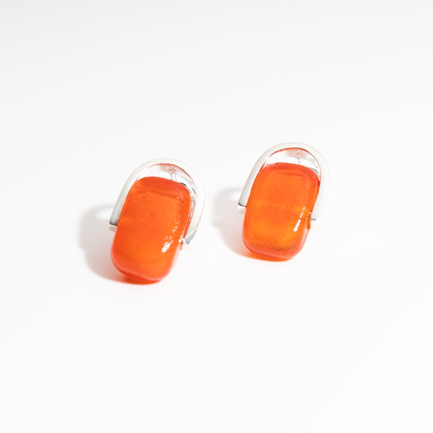 Empire Neon - Silver Stud Earrings