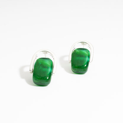 Empire Deep Forest - Silver Stud Earrings