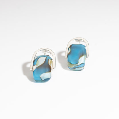 Empire Oceana - Silver Stud Earrings
