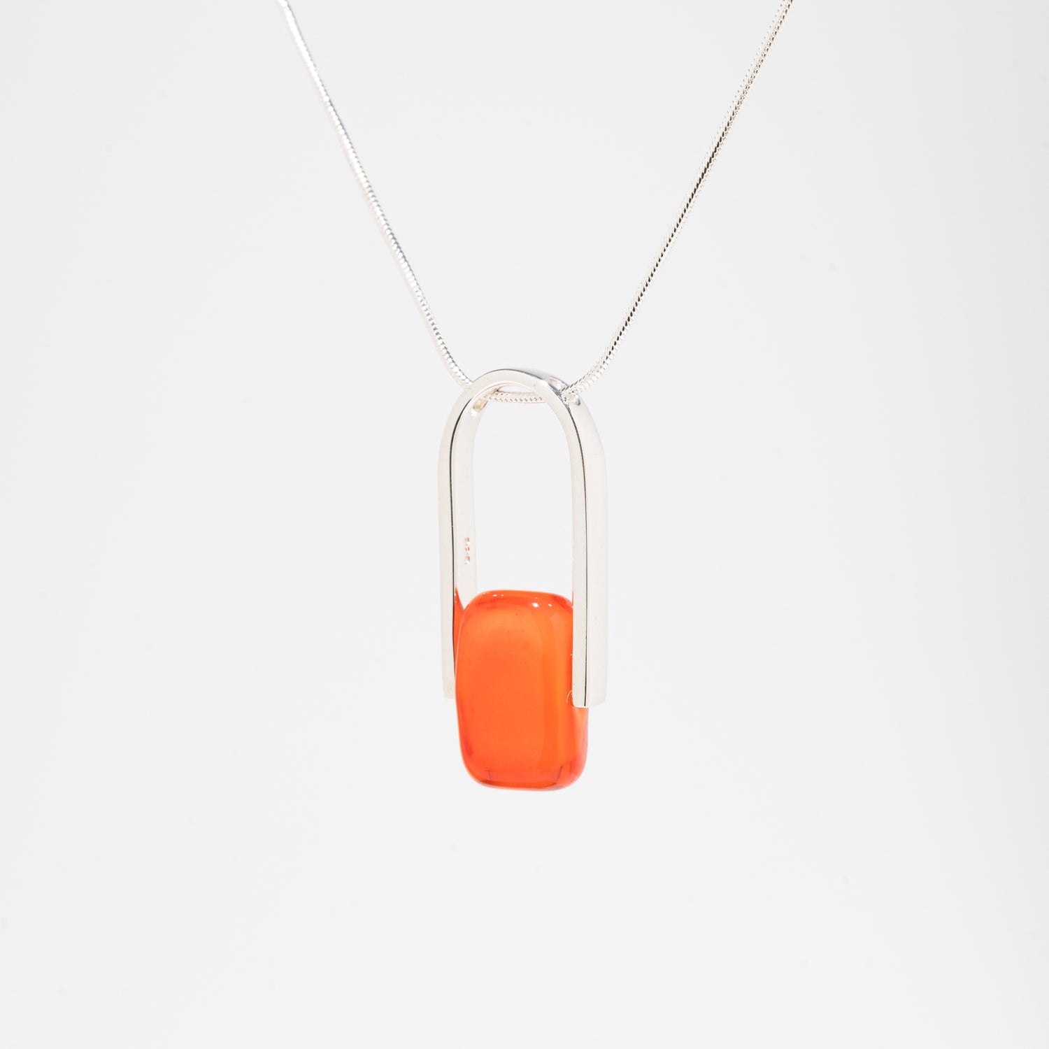 Empire Neon - Silver Pendant Necklace