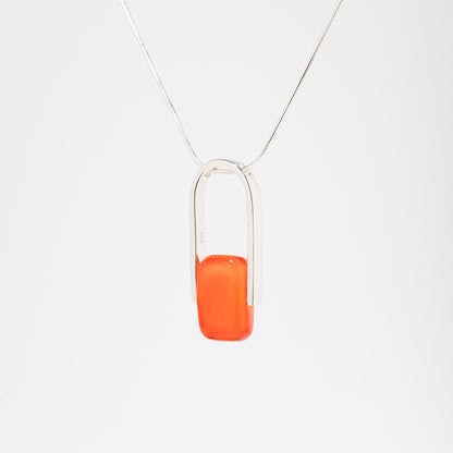 Empire Neon - Silver Pendant Necklace