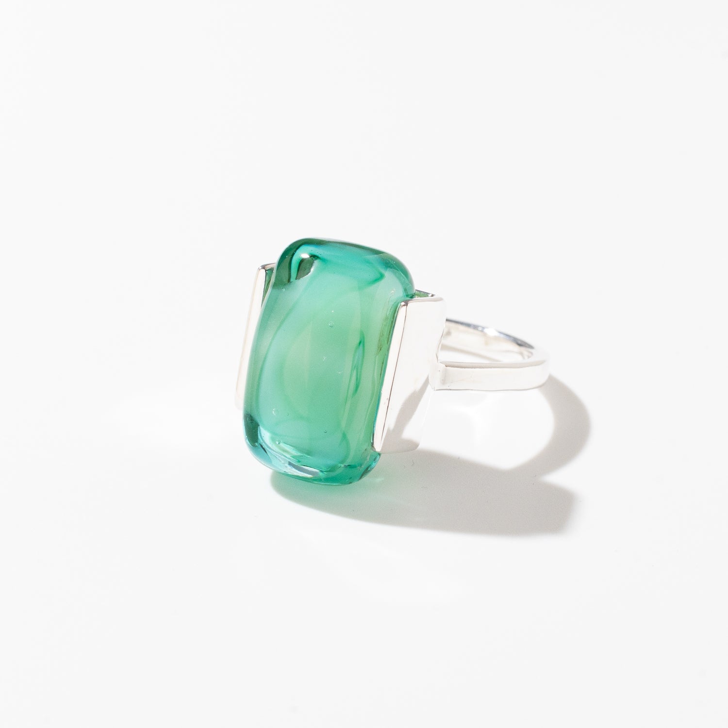 Soho Sea Green - Silver Ring