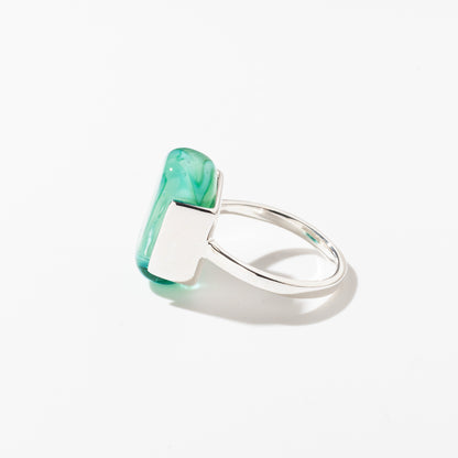 Soho Sea Green - Silver Ring