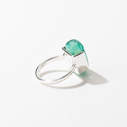 Soho Sea Green - Silver Ring