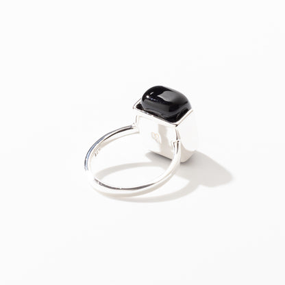Soho Obsidian - Silver Ring