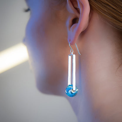 Manhattan Oceana - Silver Earrings