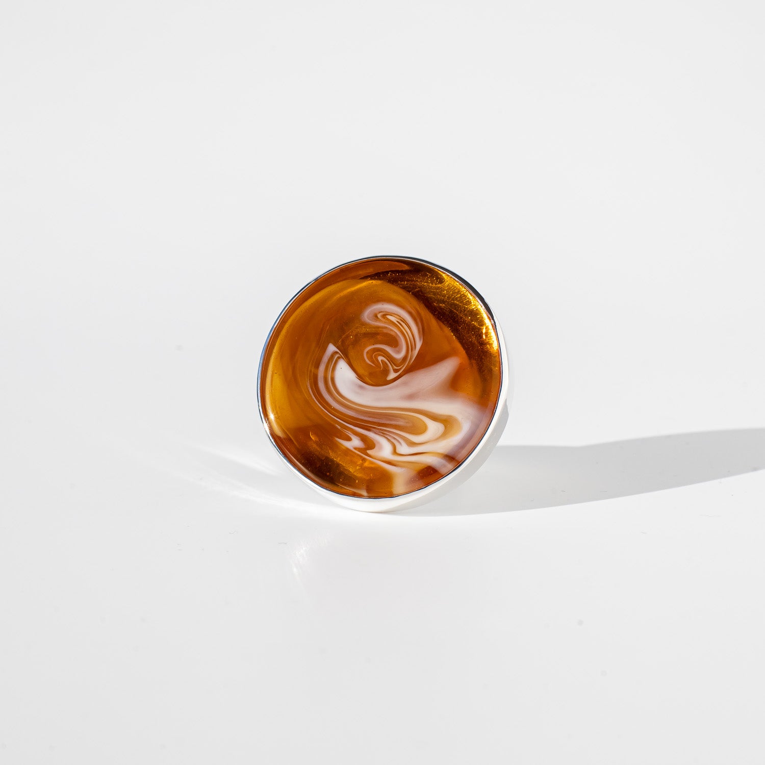 Athena Amberfire - Silver Ring