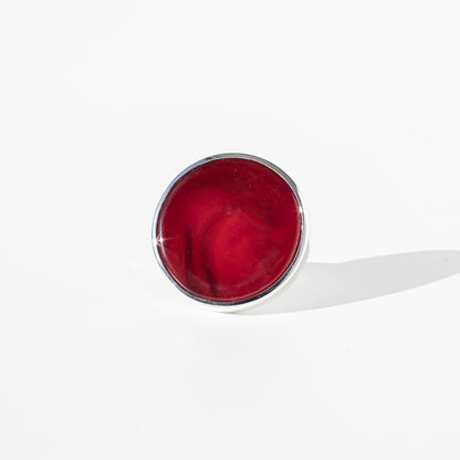 Athena Ruby - Silver Ring