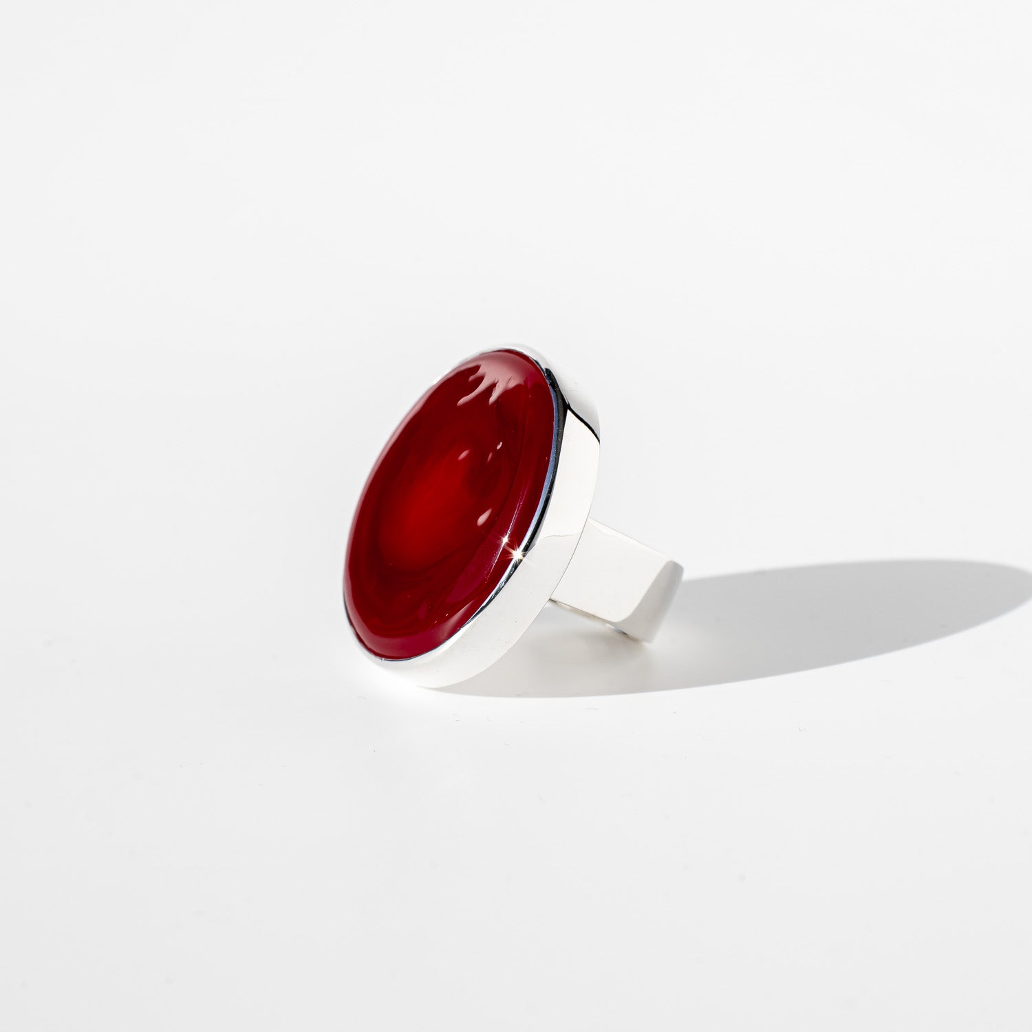 Athena Ruby - Silver Ring