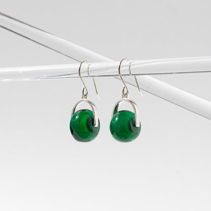 Venus Deep Forest - Silver Earrings