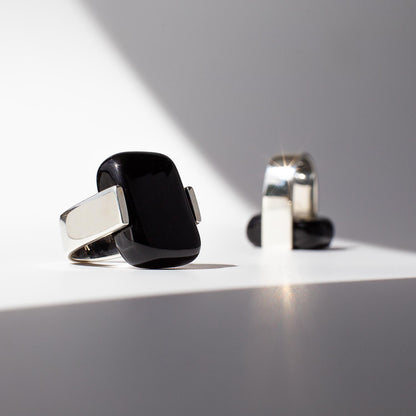 Empire Obsidian - Silver Ring