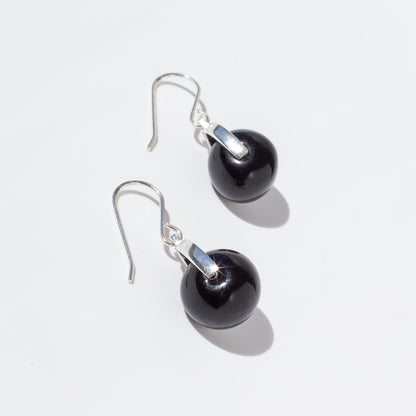 Venus Obsidian - Silver Earrings